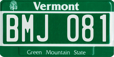 VT license plate BMJ081