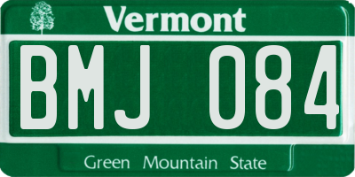 VT license plate BMJ084