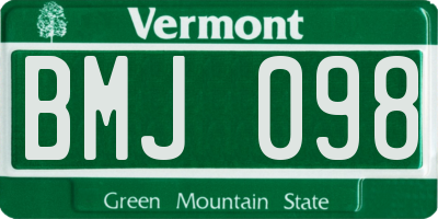 VT license plate BMJ098