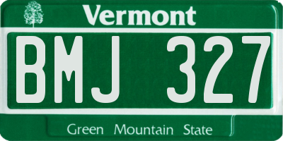 VT license plate BMJ327