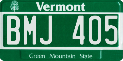 VT license plate BMJ405
