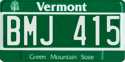 VT license plate BMJ415