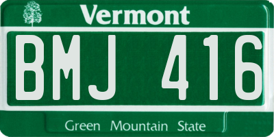 VT license plate BMJ416