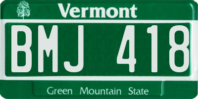 VT license plate BMJ418