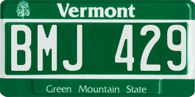 VT license plate BMJ429