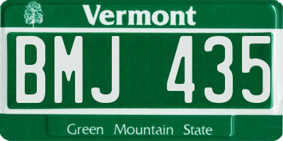 VT license plate BMJ435