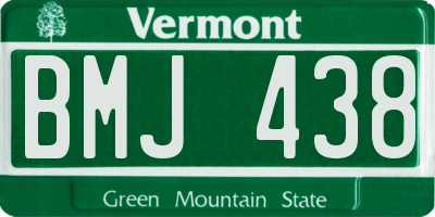 VT license plate BMJ438