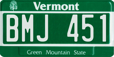 VT license plate BMJ451