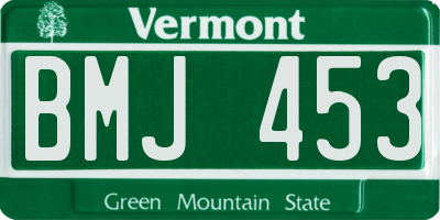 VT license plate BMJ453