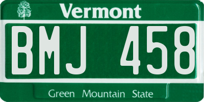 VT license plate BMJ458