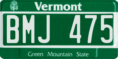 VT license plate BMJ475