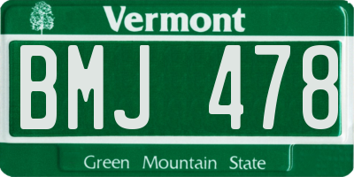 VT license plate BMJ478
