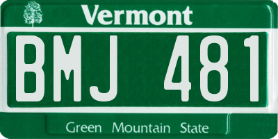VT license plate BMJ481