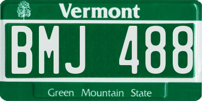 VT license plate BMJ488