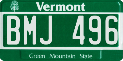 VT license plate BMJ496