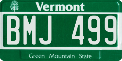 VT license plate BMJ499