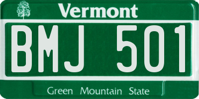 VT license plate BMJ501