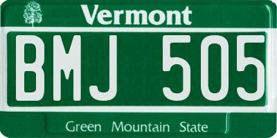 VT license plate BMJ505