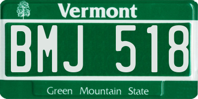 VT license plate BMJ518