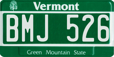 VT license plate BMJ526