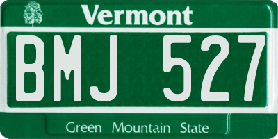 VT license plate BMJ527