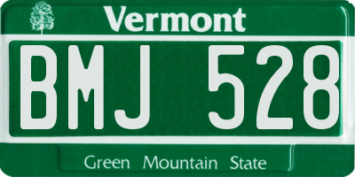 VT license plate BMJ528
