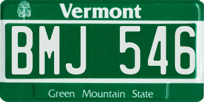 VT license plate BMJ546