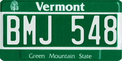 VT license plate BMJ548