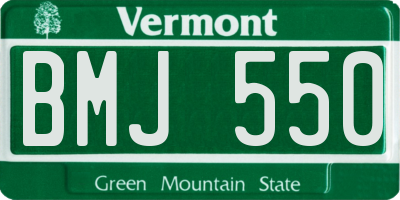 VT license plate BMJ550