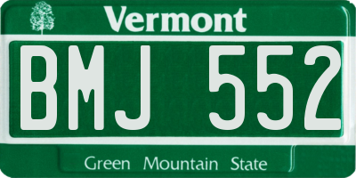 VT license plate BMJ552