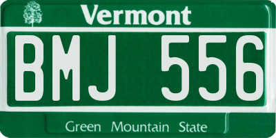 VT license plate BMJ556
