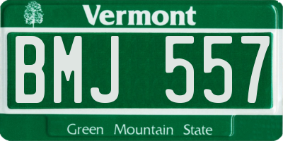 VT license plate BMJ557