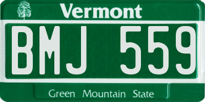 VT license plate BMJ559