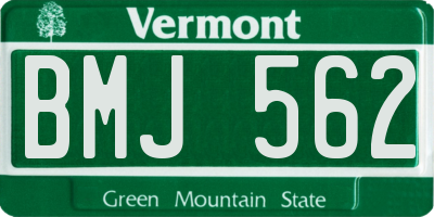 VT license plate BMJ562
