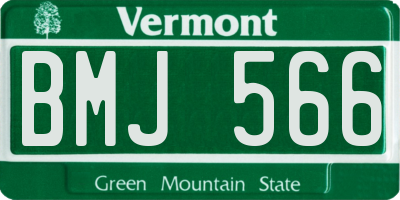 VT license plate BMJ566