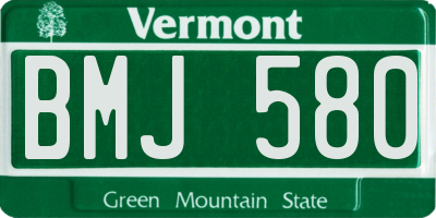 VT license plate BMJ580