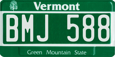 VT license plate BMJ588