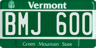 VT license plate BMJ600