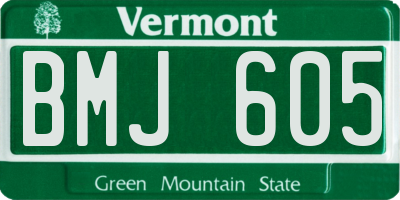 VT license plate BMJ605