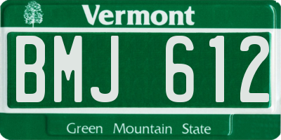 VT license plate BMJ612