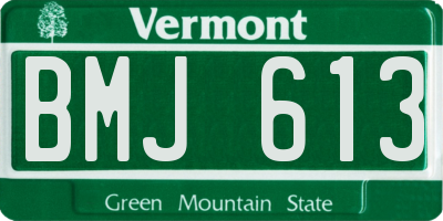 VT license plate BMJ613
