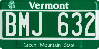 VT license plate BMJ632