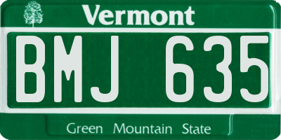 VT license plate BMJ635
