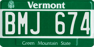 VT license plate BMJ674