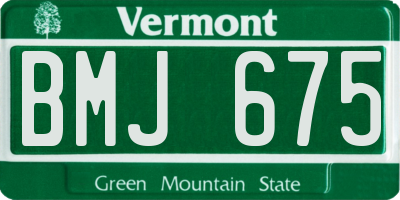 VT license plate BMJ675