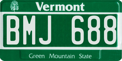 VT license plate BMJ688