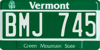 VT license plate BMJ745
