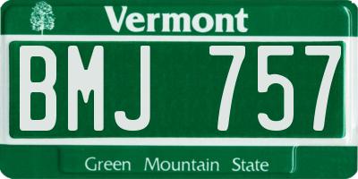 VT license plate BMJ757