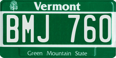 VT license plate BMJ760