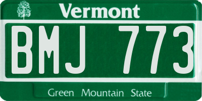 VT license plate BMJ773